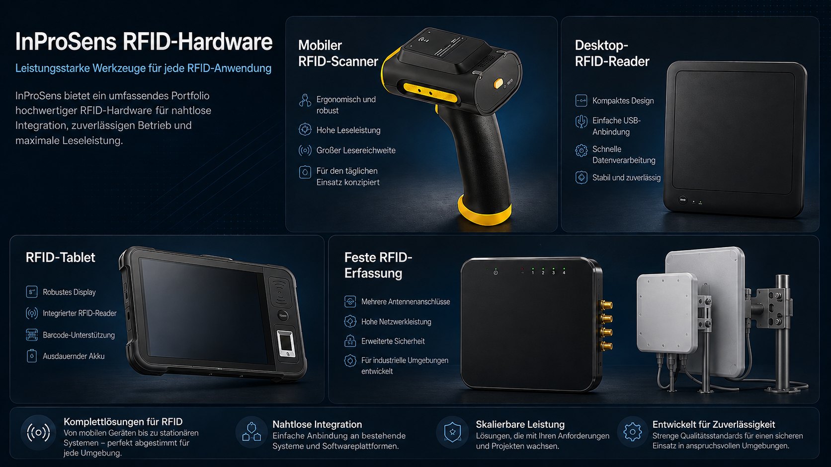 RFID-Hardware für mobile, stationäre und automatische Erfassung